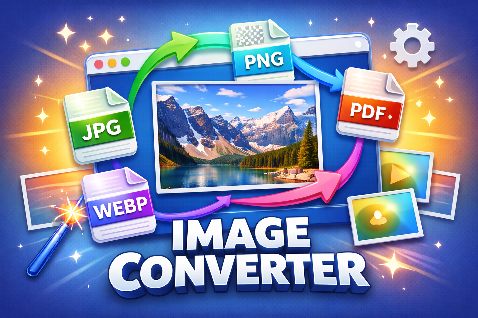 Image format converter - JPG, PNG, WebP, and more